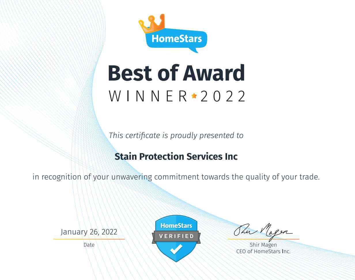 2022 Best Of Stain Protection Services